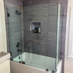 Bathroom Remodel in San Diego with Frameless Glass Shower and Modern Tile